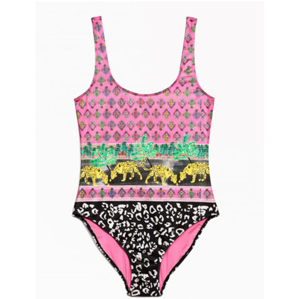 & Other Stories Pink and Black One Piece Swimsuit